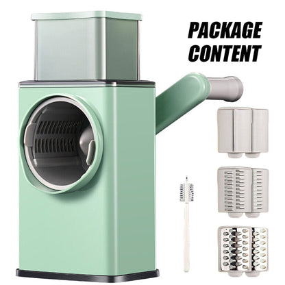 Kitchen Vegetable Food Manual Rotary Drum Grater Chopper Slicer Fruit Cutter V201-FCA0042GE8AU