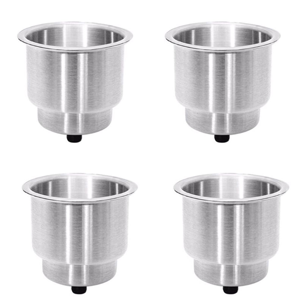 4PCS Stainless Drink Cup Holder Insert for Boat/Car/Truck RV/Camper/Yacht/Sofa V201-FCA0452007AU