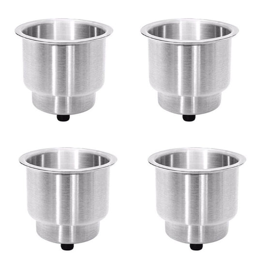 4PCS Stainless Drink Cup Holder Insert for Boat/Car/Truck RV/Camper/Yacht/Sofa V201-FCA0452007AU