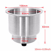 4PCS Stainless Drink Cup Holder Insert for Boat/Car/Truck RV/Camper/Yacht/Sofa V201-FCA0452007AU