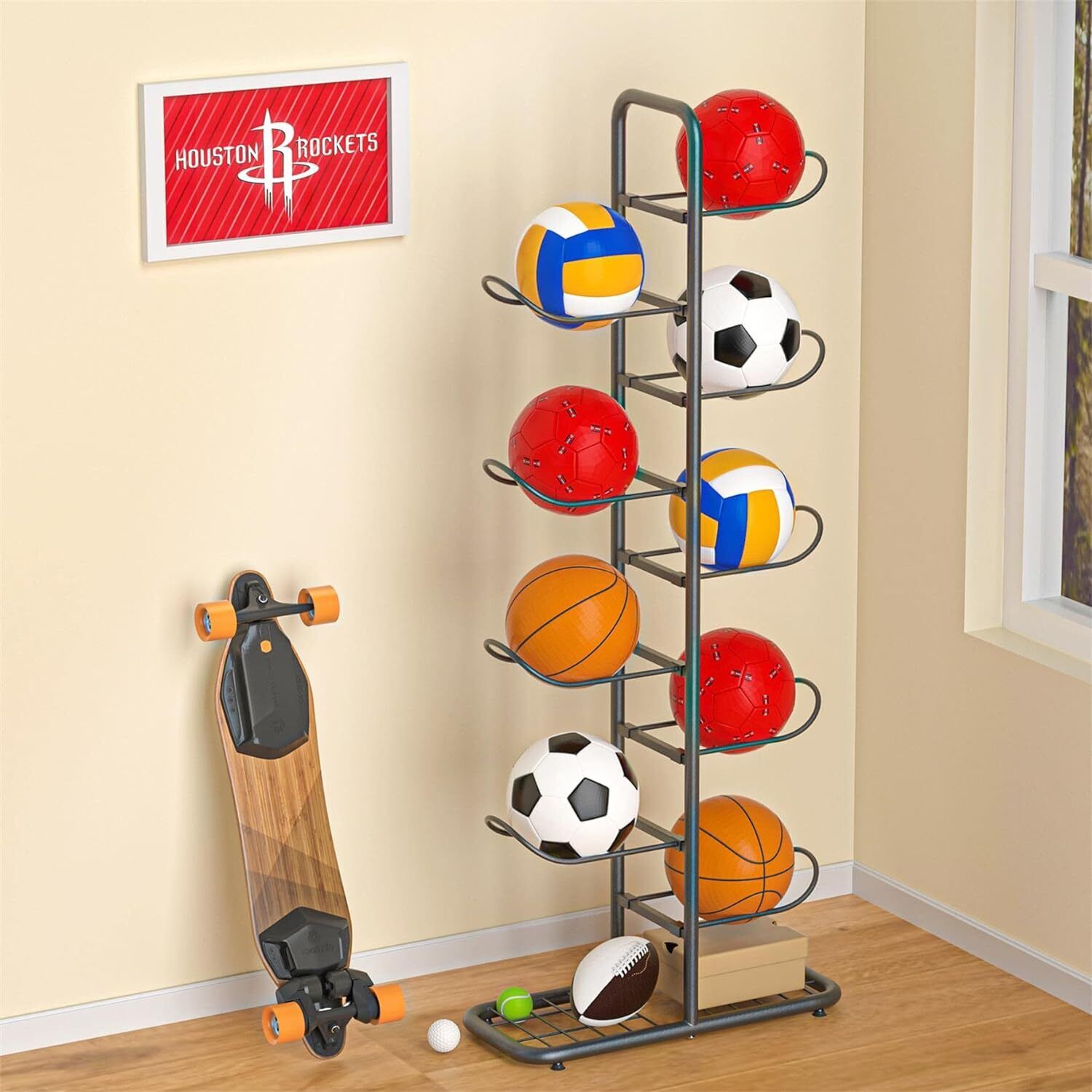 Basketball Soccer Storage Rack Sport Ball Organizer Ball Holder Display Stand V201-FCA7545BL8AU