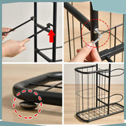 Basketball Soccer Storage Rack Sport Ball Organizer Ball Holder Display Stand With Basket V201-FCA7555BL8AU