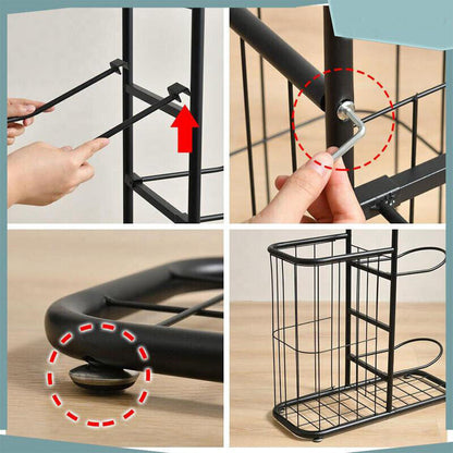 Basketball Soccer Storage Rack Sport Ball Organizer Ball Holder Display Stand With Basket V201-FCA7555BL8AU