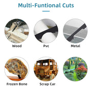 Blue Cordless Electric Reciprocating Saw Cutter with Blades without battery V201-FDZ0030BU8AU