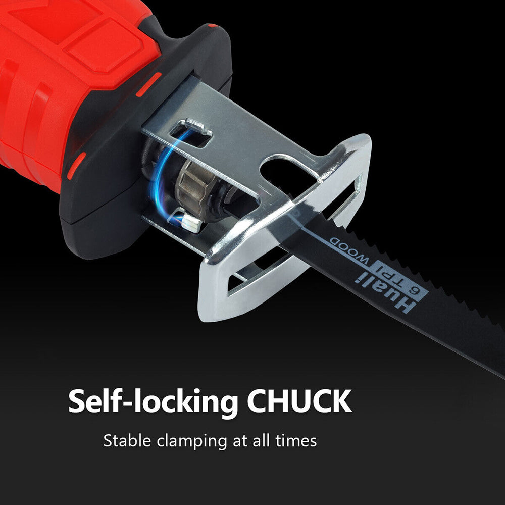 Red Cordless Electric Reciprocating Saw Cutter w+ Blades For Makita Battery V201-FDZ0030RE8AU