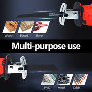 Red Cordless Electric Reciprocating Saw Cutter w+ Blades For Makita Battery V201-FDZ0030RE8AU