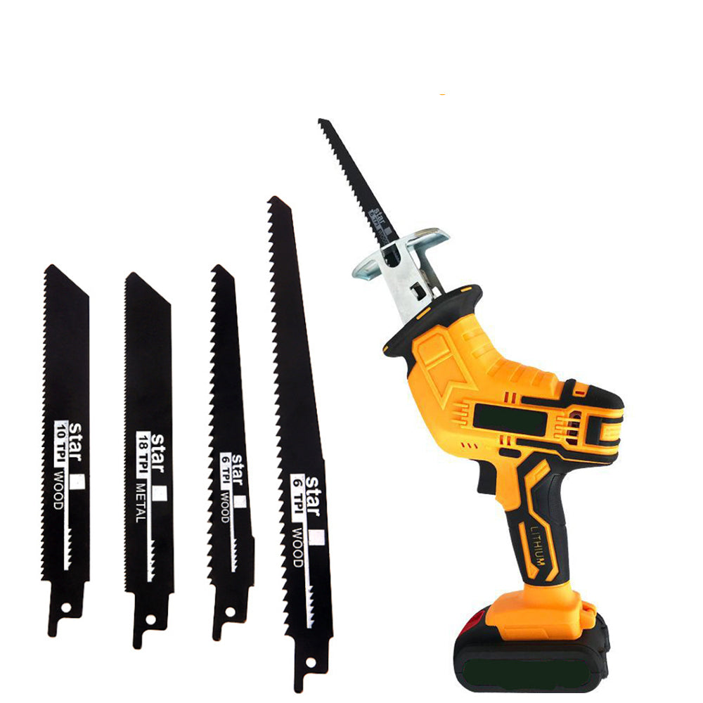 Yellow Cordless Electric Reciprocating Saw Cutter w+ Blades For Makita Battery V201-FDZ0030YL8AU
