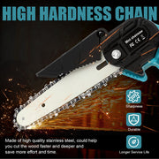 4"+6" Chainsaw Cordless Rechargeable Wood Cutter Saw Chain Saws Electric tools V201-FDZ0036BU8AU2
