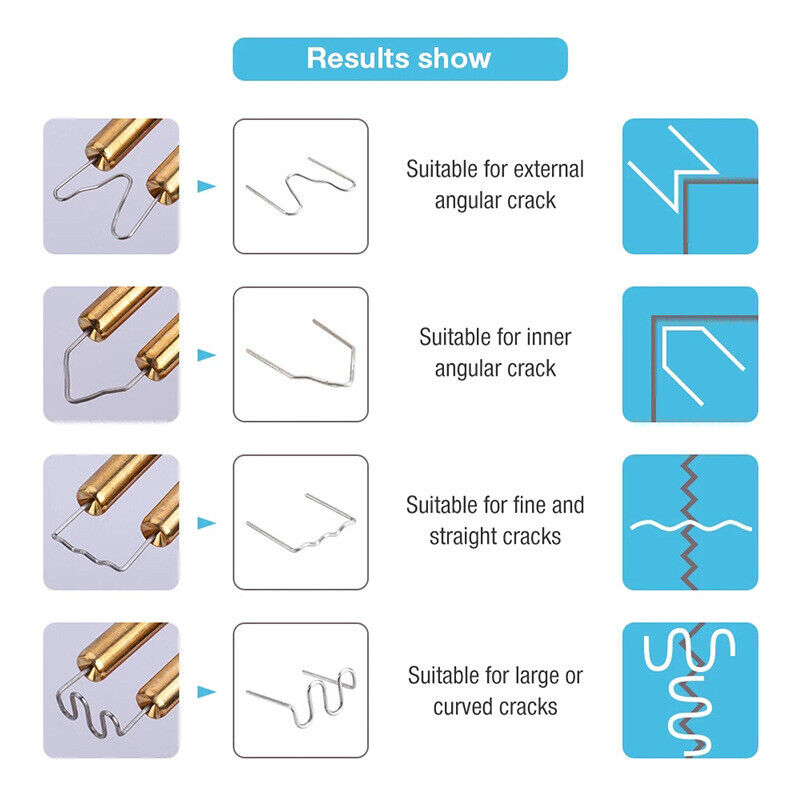 2200PCS Plastic Welder Garage Tool Hot Staple Staplers Bumper Repair Welding Kit V201-FDZ0066BL8AU