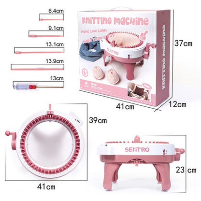 48 Needles DIY Knitting Machine Weaving Swift Yarn Fiber String Ball Wool Winder V201-FDZ0448PI8AU