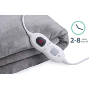 Double-side Flannel Heated Electric Throw Rug Blanket Fast Heating Warm Washable GREY V201-FDZ1316GR8AU