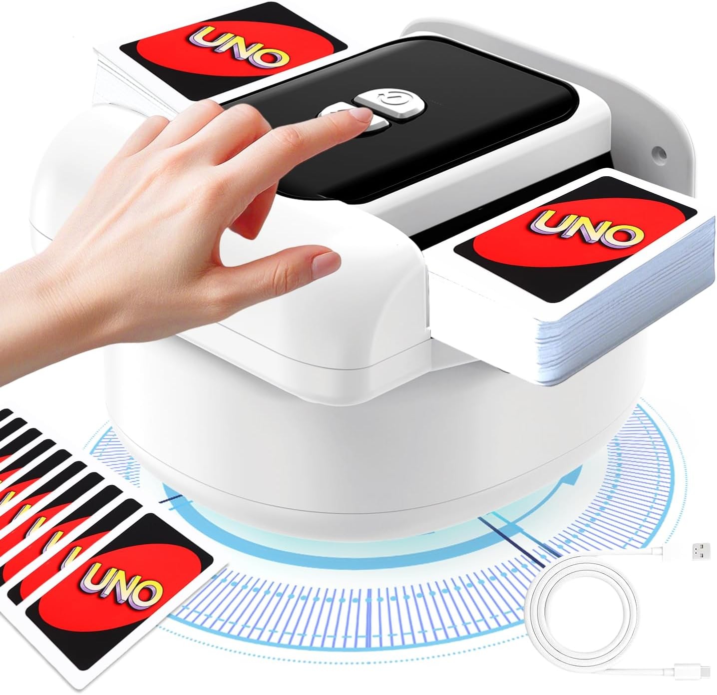 2 Deck Automatic Card Shuffler Board Game Poker Playing Cards Shuffling Machine V201-FDZ1530WH8AU