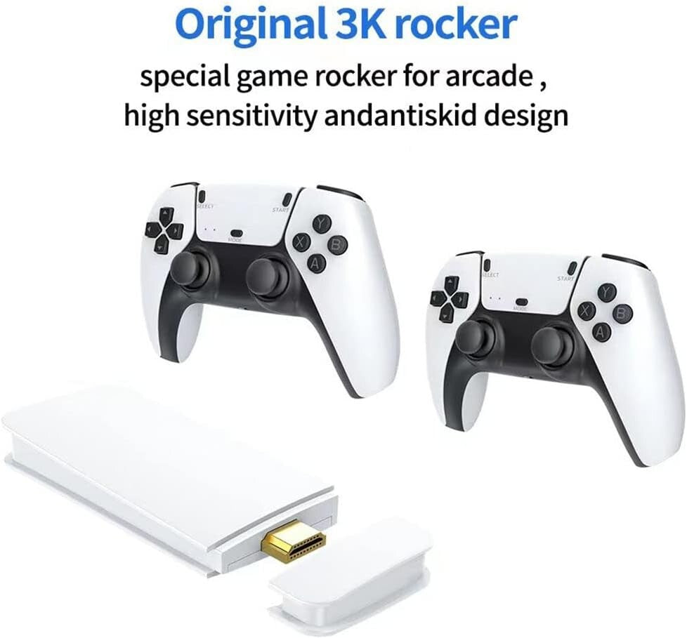 M15 40000+4K HDMI TV Video Game Stick Retro Gaming Console 2 Wireless Controller V201-FDZ1612WH8AU