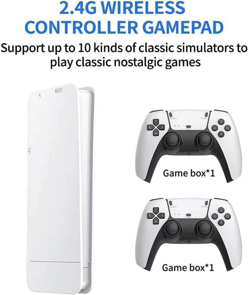 M15 40000+4K HDMI TV Video Game Stick Retro Gaming Console 2 Wireless Controller V201-FDZ1612WH8AU