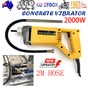 2000W Handheld Electric Concrete Vibrator 3600VPM 35mm Needle 2m Hose Cement V201-FDZ2000YL9AU
