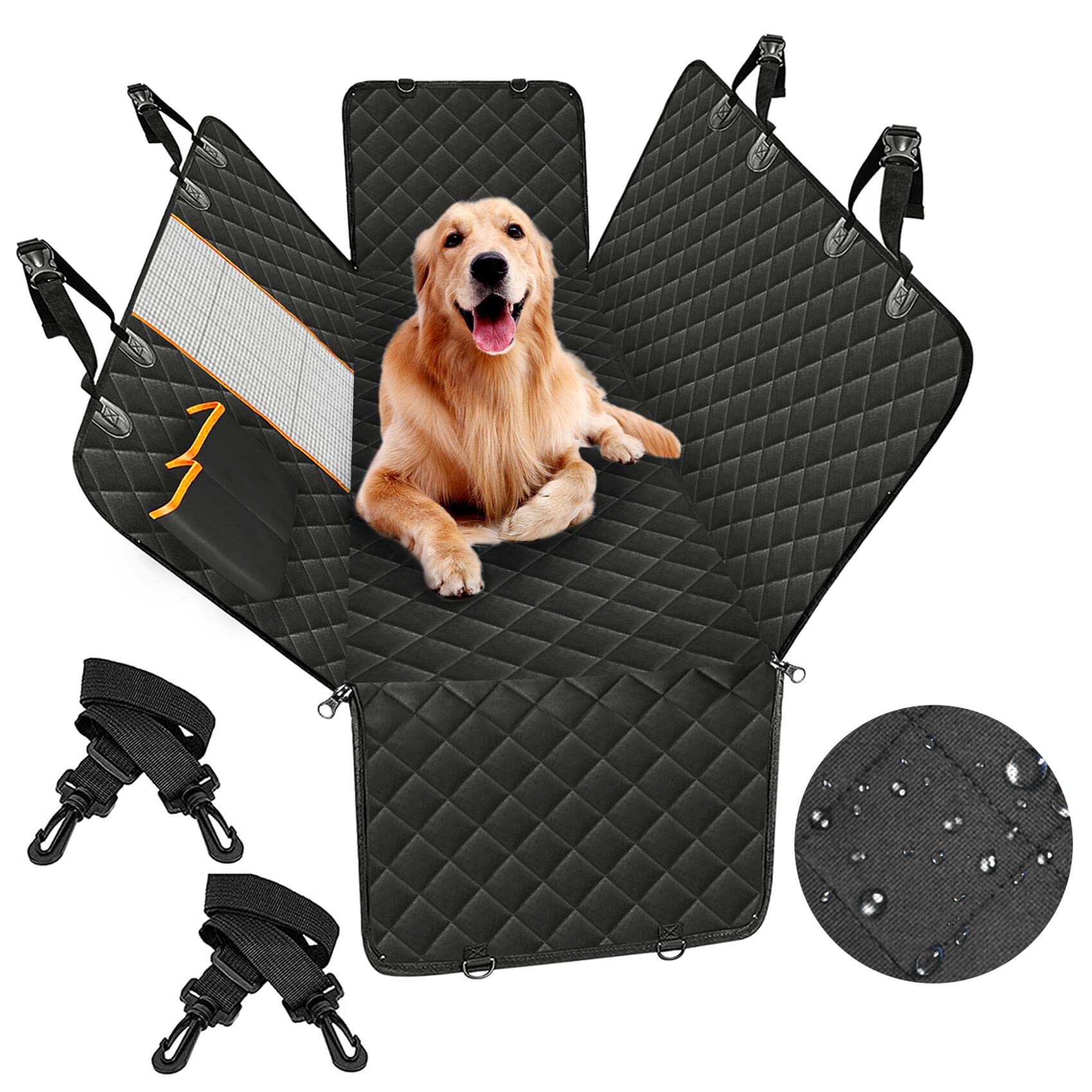 Premium Waterproof Pet Cat Dog Back Car Seat Cover Hammock Nonslip Protector Mat V201-FDZ2350BL8AU