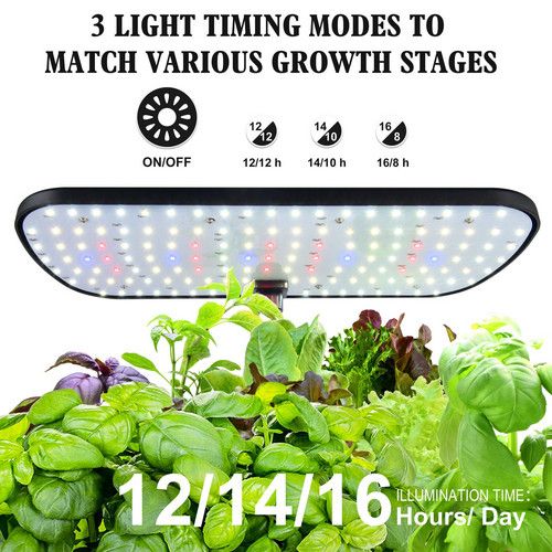 Hydroponics Plant Growing System 12 Pods Indoor Herb Garden Kit Led Light 4L Black V201-FDZ2412BL8AU
