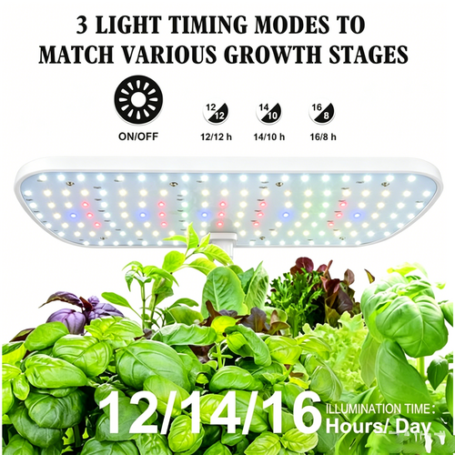 Hydroponics Plant Growing System 12 Pods Indoor Herb Garden Kit Led Light 4L WHITE V201-FDZ2412WH8AU