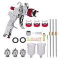 Spray Gun Kit HVLP Gravity Feed Air Paint Sprayer 3 Nozzles 1.4mm 1.7mm 2mm V201-FDZ2955RE8AU