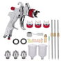 Spray Gun Kit HVLP Gravity Feed Air Paint Sprayer 3 Nozzles 1.4mm 1.7mm 2mm V201-FDZ2955RE8AU