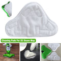 5PCS Stick On White Washable Cleaning Pads Microfiber For X5 Steam Mop H20 H2O V201-FDZ4214WH5AU