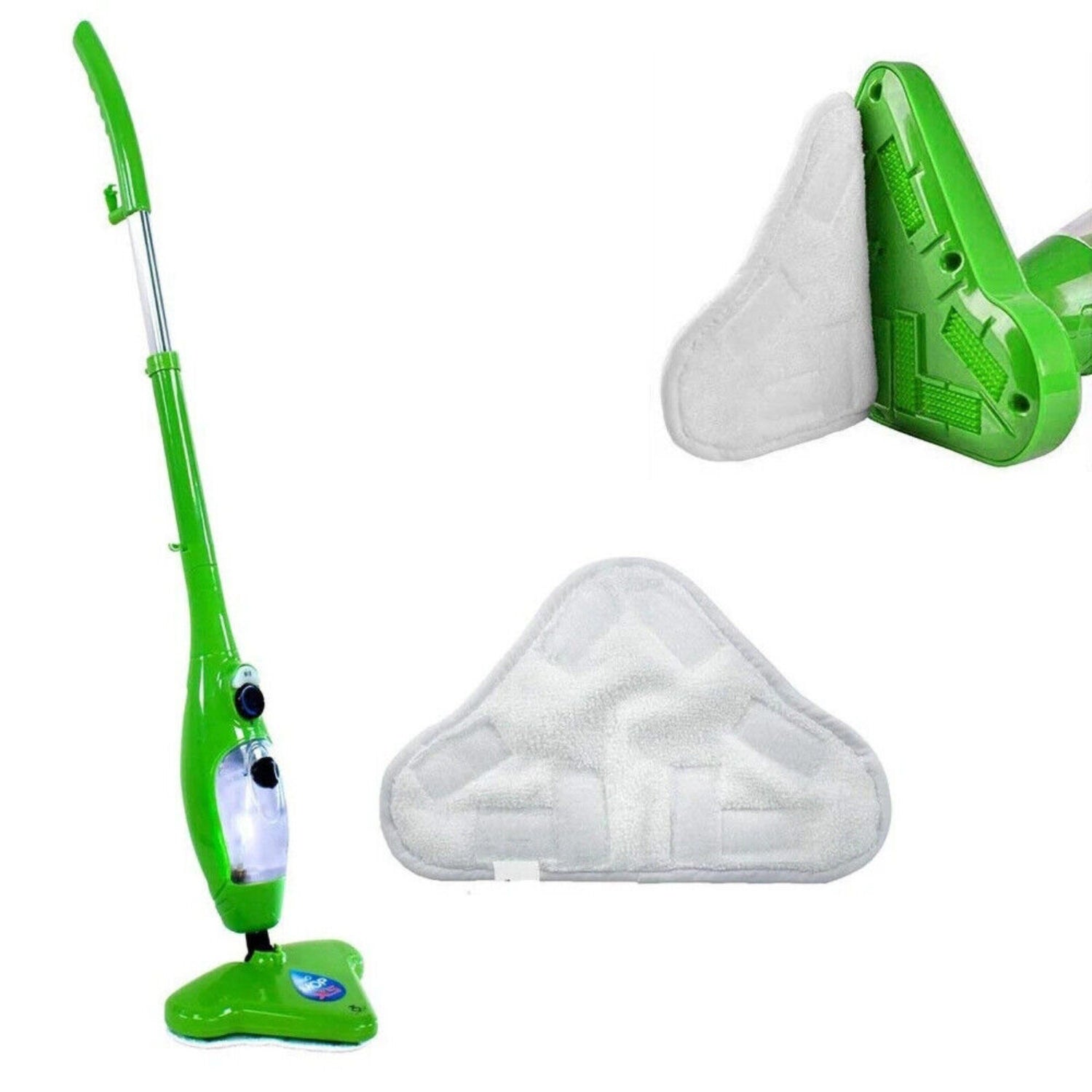 5PCS Stick On White Washable Cleaning Pads Microfiber For X5 Steam Mop H20 H2O V201-FDZ4214WH5AU
