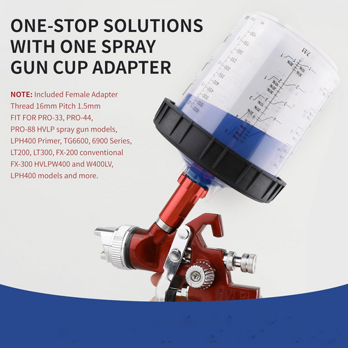 50 Sets Paint Spray Gun Cup Lids Liners Kit with Micron Filter 600ML Clear V201-FDZ6050WH8AU