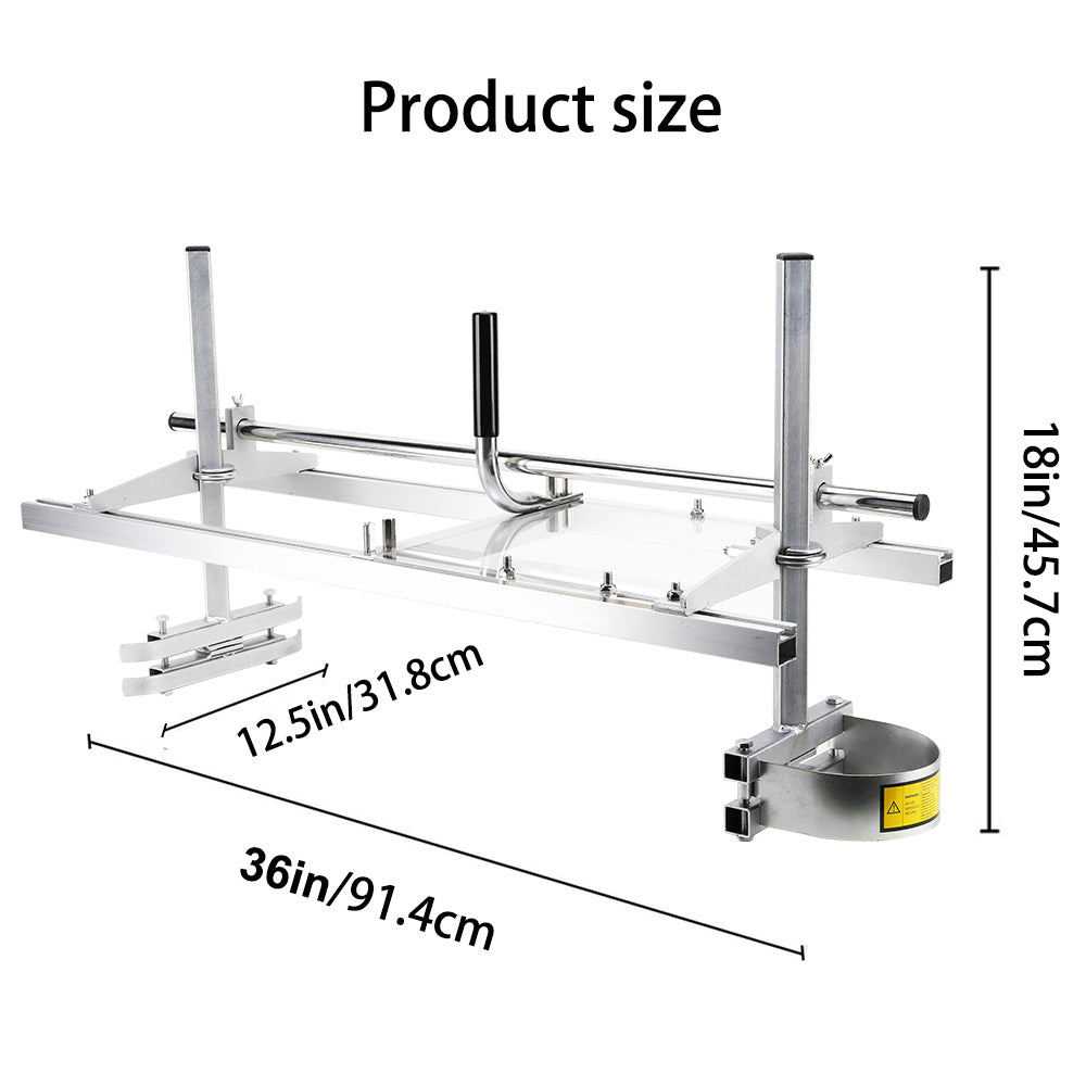 Chainsaw Mill For Saws 14"-36" Bar Furniture Making Wood Cutting Aluminum Steel V201-FDZ8836SI8AU