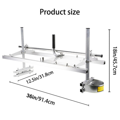 Chainsaw Mill For Saws 14"-36" Bar Furniture Making Wood Cutting Aluminum Steel V201-FDZ8836SI8AU