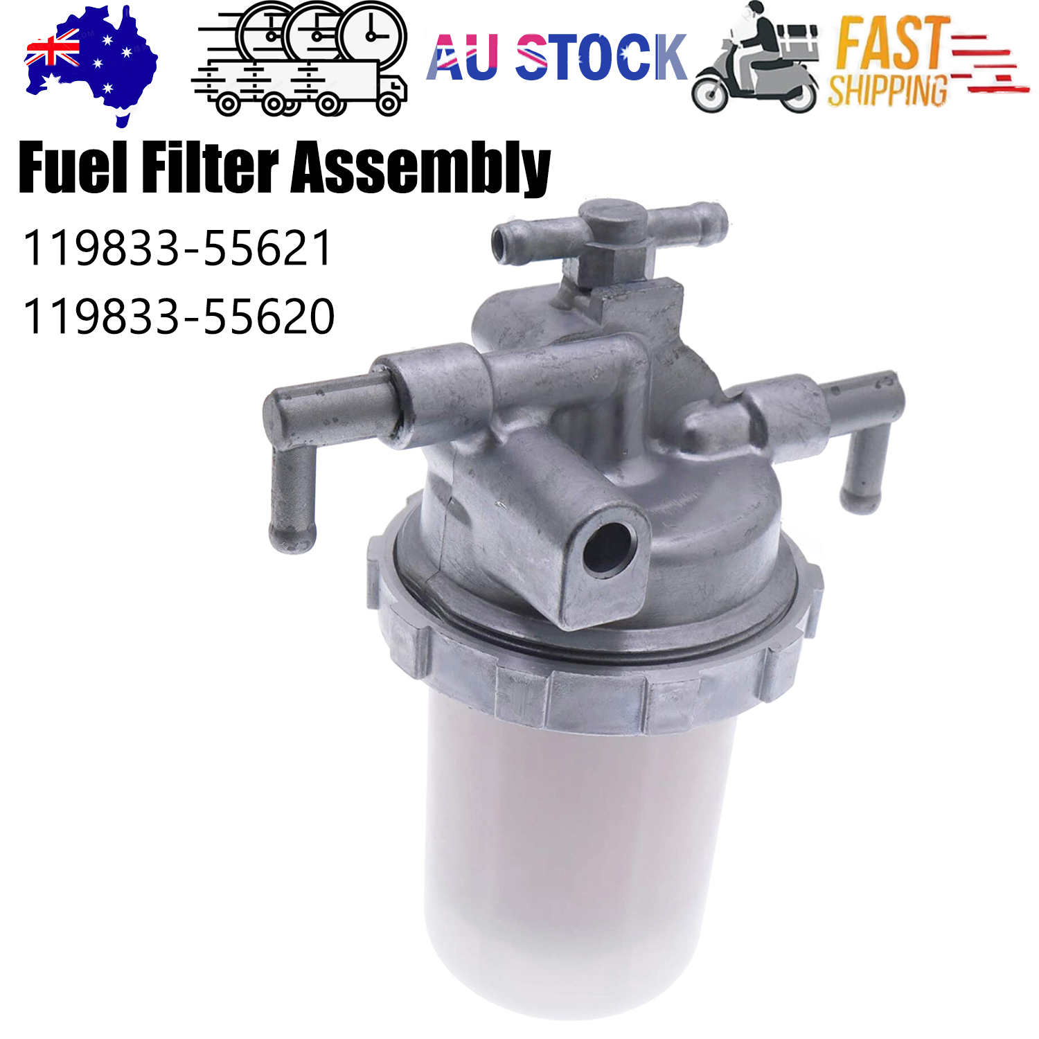 Fuel Filter Assembly 119833-55621 119833-55620 for Yanmar 2TNV70 3TNM72 3TNM74F V201-FMOFOWS-5621-SLSC-AU