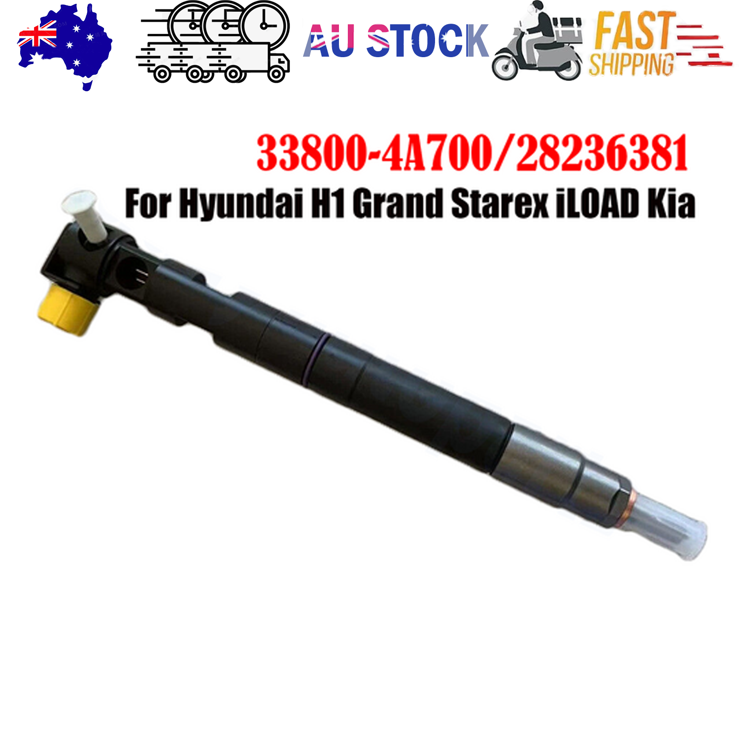 Diesel Fuel Injector For Hyundai H1 Grand Starex iLOAD Kia 28236381 33800-4A700 V201-FSFIFUI-6381-BLSC-AU