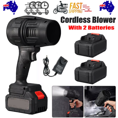 Cordless Blower Portable Handheld Electric Brushless Turbo Jet Fan w/2 Batteries V201-FUN0048BL8AU