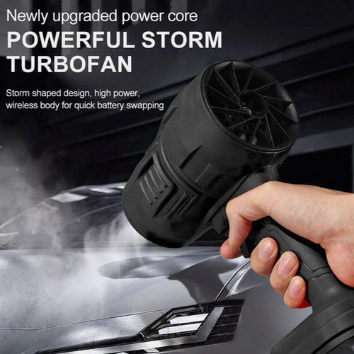 Cordless Blower Portable Handheld Electric Brushless Turbo Jet Fan w/2 Batteries V201-FUN0048BL8AU