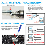 Plumber Drain Snake Pipe Metal Cleaner Pipeline Sewer 12M + 6 Drill Bit Tool DIY V201-GAA1206BL8AU