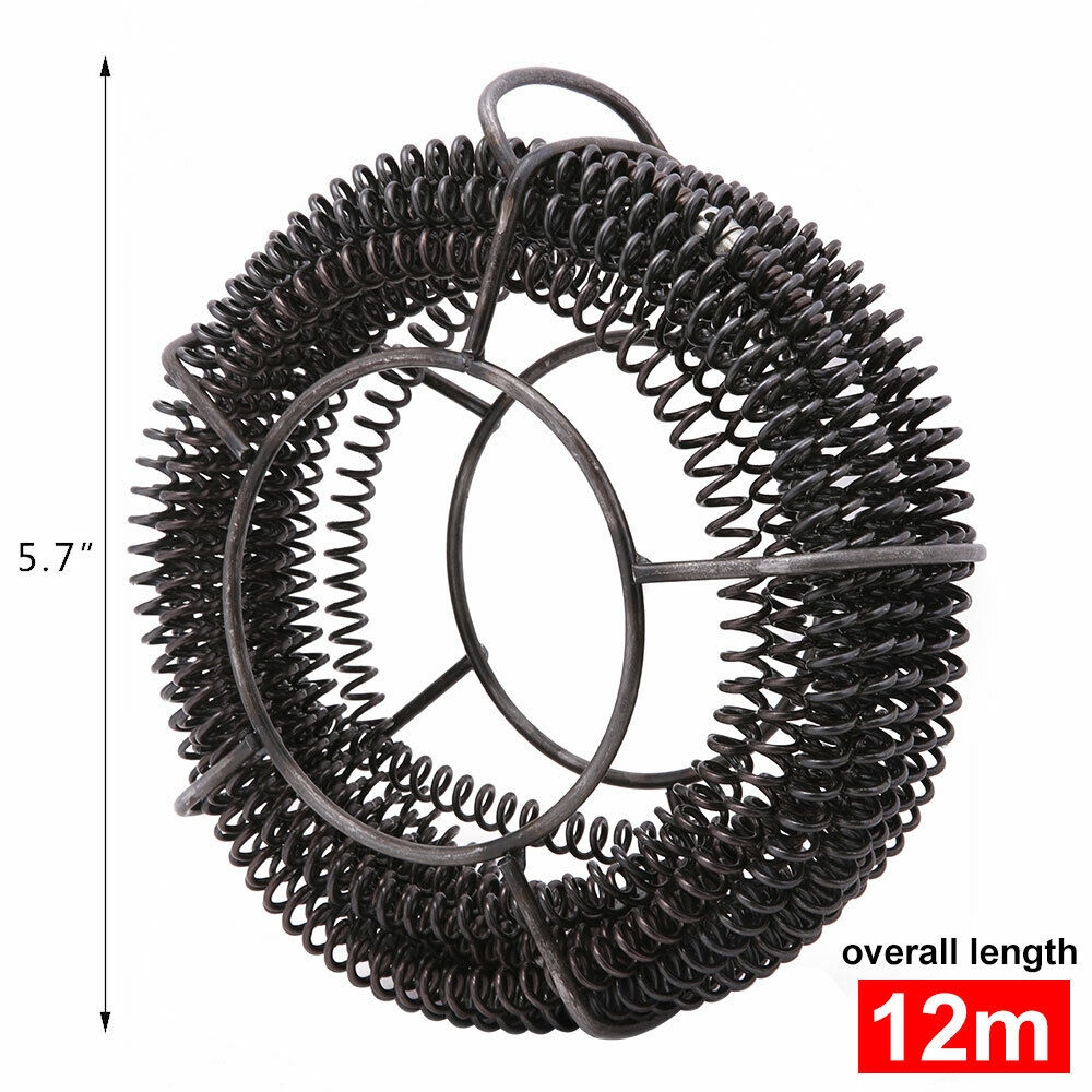 Plumber Drain Snake Pipe Metal Cleaner Pipeline Sewer 12M + 6 Drill Bit Tool DIY V201-GAA1206BL8AU