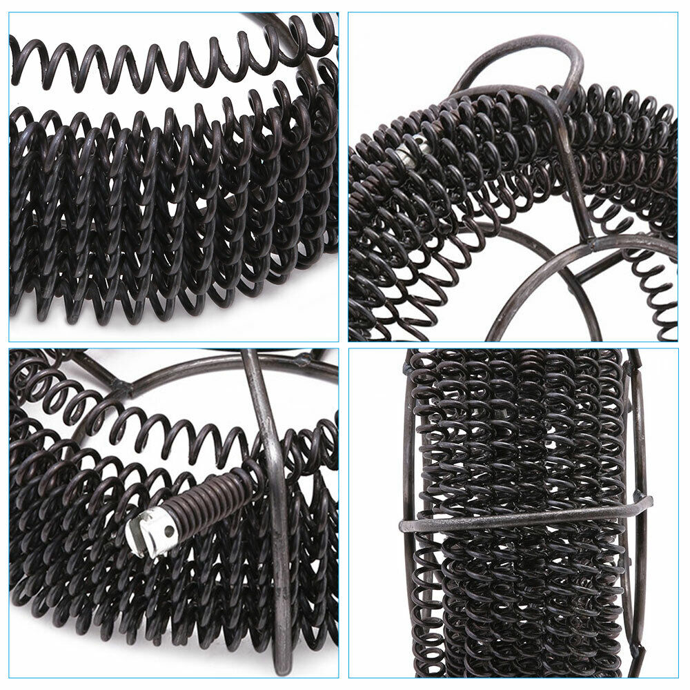 Plumber Drain Snake Pipe Metal Cleaner Pipeline Sewer 12M + 6 Drill Bit Tool DIY V201-GAA1206BL8AU