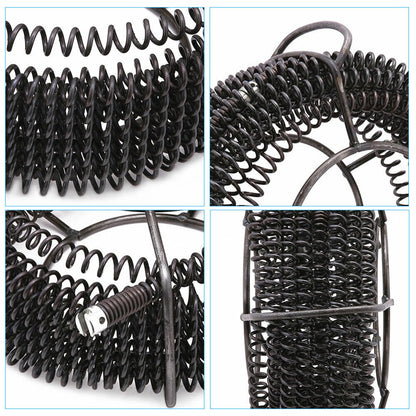 Plumber Drain Snake Pipe Metal Cleaner Pipeline Sewer 12M + 6 Drill Bit Tool DIY V201-GAA1206BL8AU