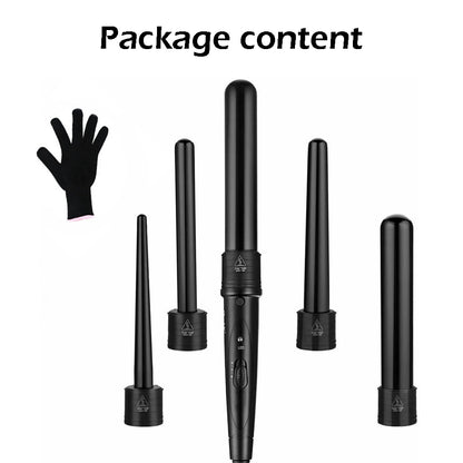 5 in 1 Hair Curler Wand Set Ceramic Styling Curling Iron Roller Barrel LED+Glove V201-GAA1902BL8AU