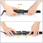 5 in 1 Hair Curler Wand Set Ceramic Styling Curling Iron Roller Barrel LED+Glove V201-GAA1902BL8AU