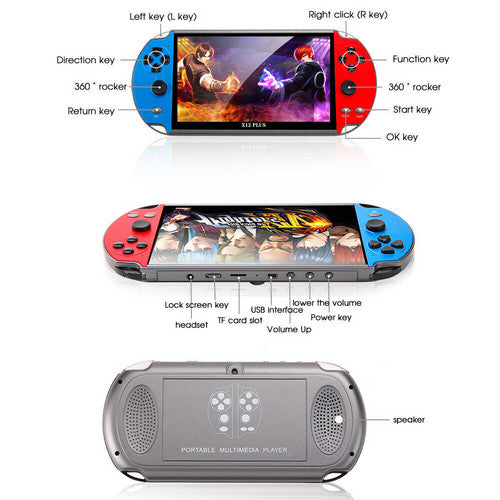 20000+ Retro Games 7 inch Handheld Game Consoles Portable Games Console X12 Plus V201-GAME0016BL8AU