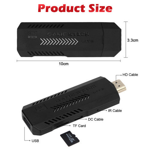 40000+ HD HDMI Pre-Loaded Retro Video Game Stick Console +2 Wireless Controller V201-GAME0128BL8AU