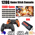 128GB 2025 NEW 8K HDMI Video Game Stick Console 55000+ 2 Wireless Controller V201-GAME0256BL8AU