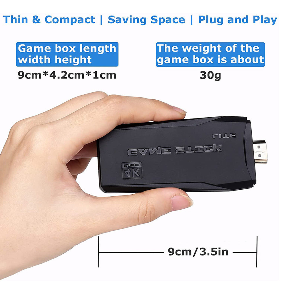 64G 4K 10000+ Retro Games Stick TV Video Game Console HDMI 2 Wireless Controller V201-GAME1064BL8AU