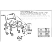 Mobile Shower Toilet Commode Chair Bathroom Aluminum Bedside Footrest Wheelchair V201-GBA0581WH8AU