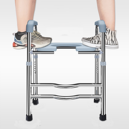 Upgrade 64-74cm Raised Toilet Seat Riser w/ Arms For Elderly Handicap Bathroom V201-GBA6474SI8AU