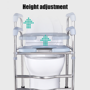 Upgrade 64-74cm Raised Toilet Seat Riser w/ Arms For Elderly Handicap Bathroom V201-GBA6474SI8AU