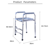 Upgrade 64-74cm Raised Toilet Seat Riser w/ Arms For Elderly Handicap Bathroom V201-GBA6474SI8AU