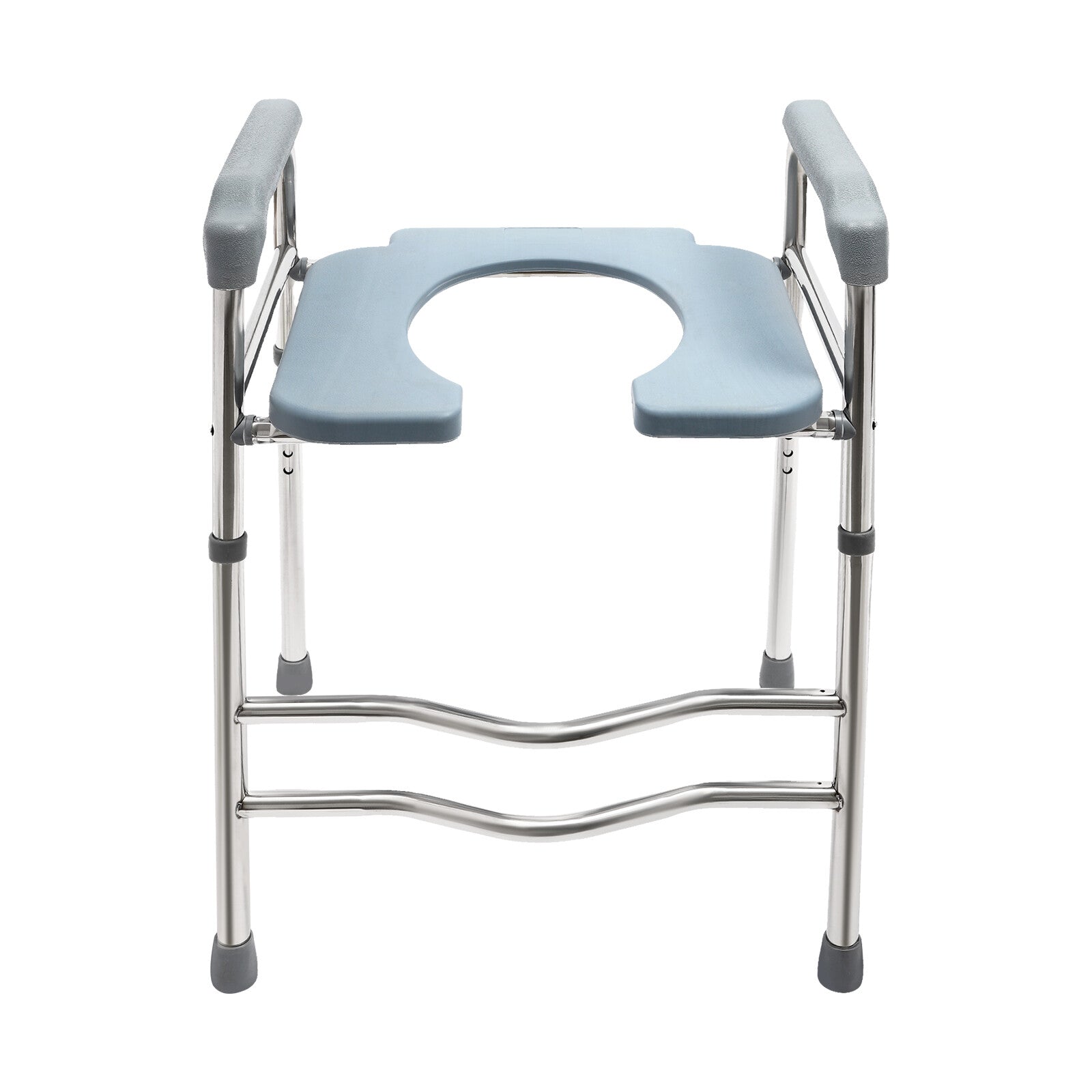 Upgrade 64-74cm Raised Toilet Seat Riser w/ Arms For Elderly Handicap Bathroom V201-GBA6474SI8AU