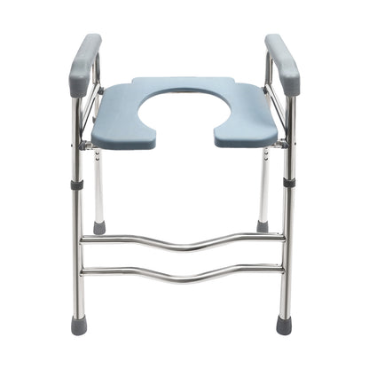 Upgrade 64-74cm Raised Toilet Seat Riser w/ Arms For Elderly Handicap Bathroom V201-GBA6474SI8AU