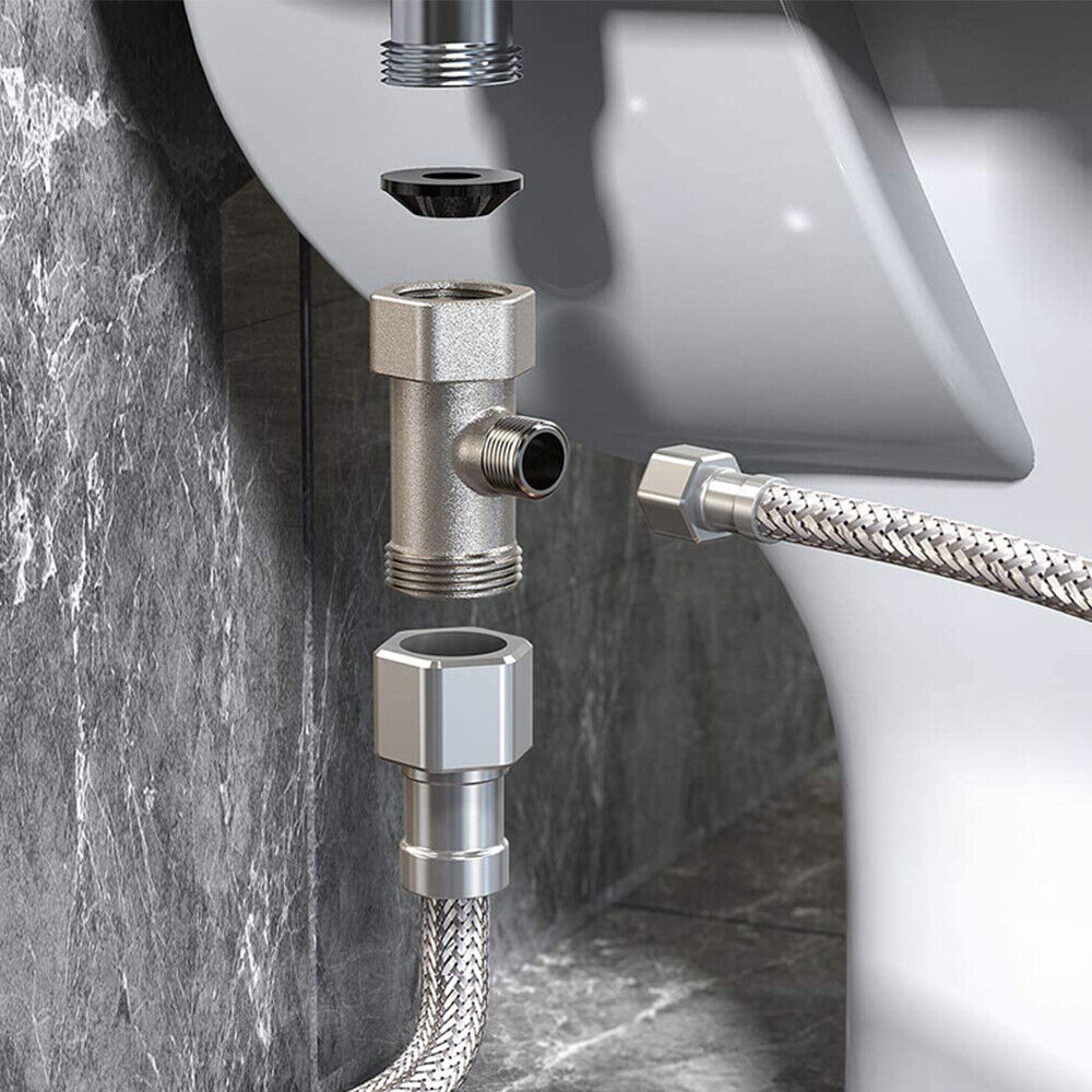 Toilet Bidet Seat Dual Nozzles Bidet Non Electric Toilet Water Sprayer Bathroom V201-HB02BL-AU-2M